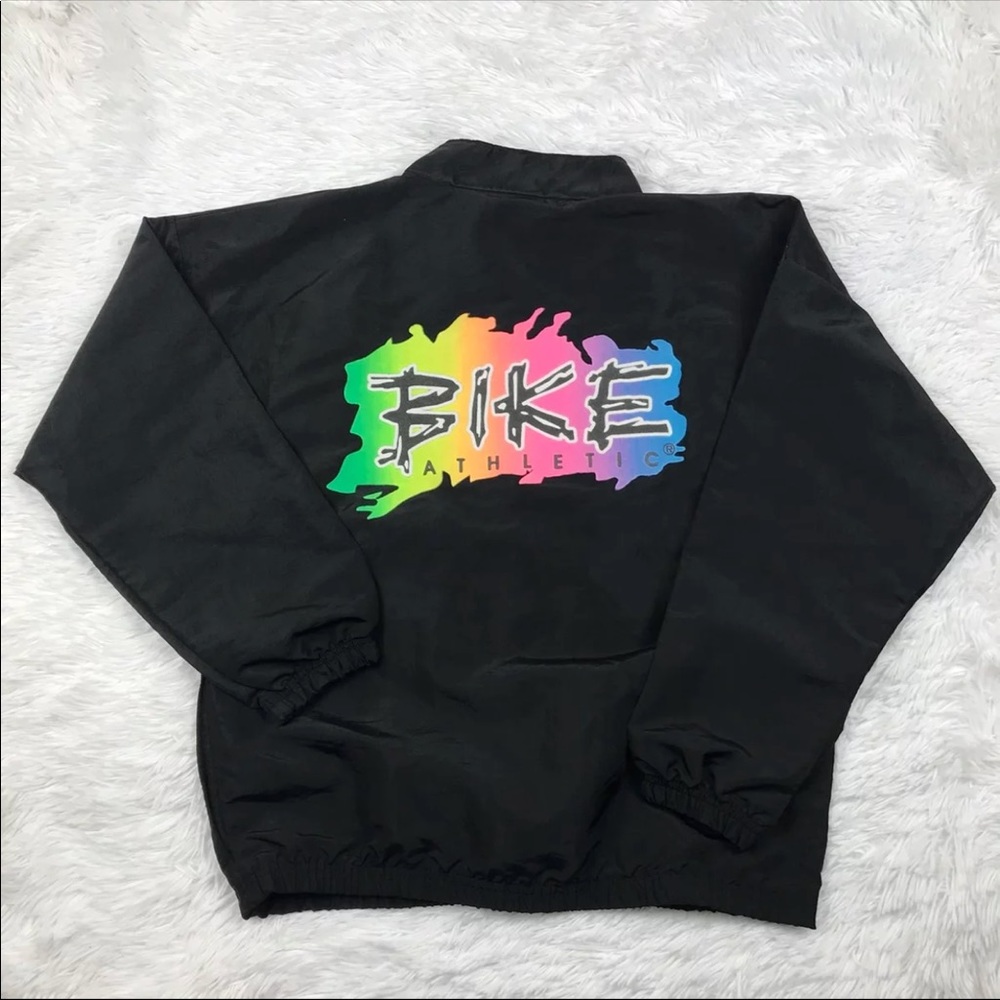 VTG Bike Spellout 1/4 Zip Pullover Jacket Sz 14/16